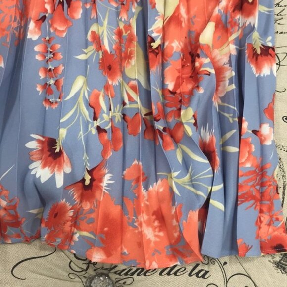 Halogen Printed Pleated Midi Skirt PLUS SIZE - Picture 5 of 7